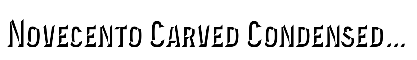 Novecento Carved Condensed Bold